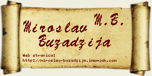 Miroslav Buzadžija vizit kartica